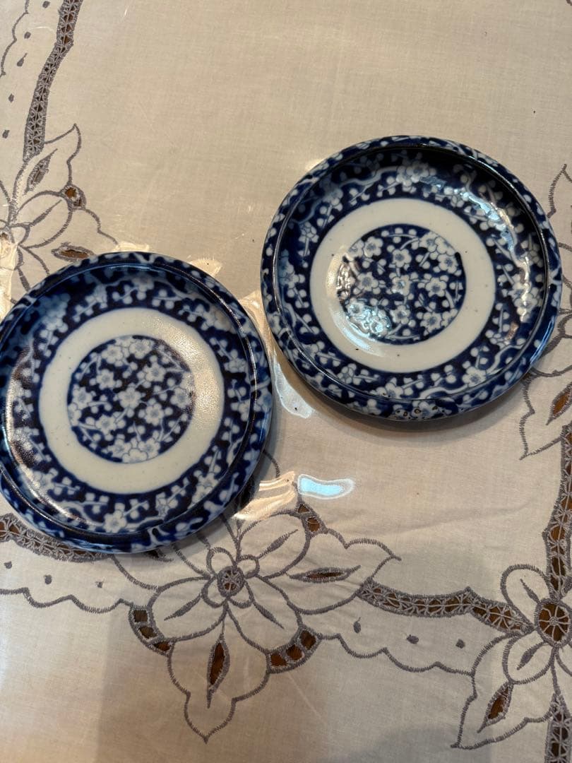 梅模様　大皿・中皿セット