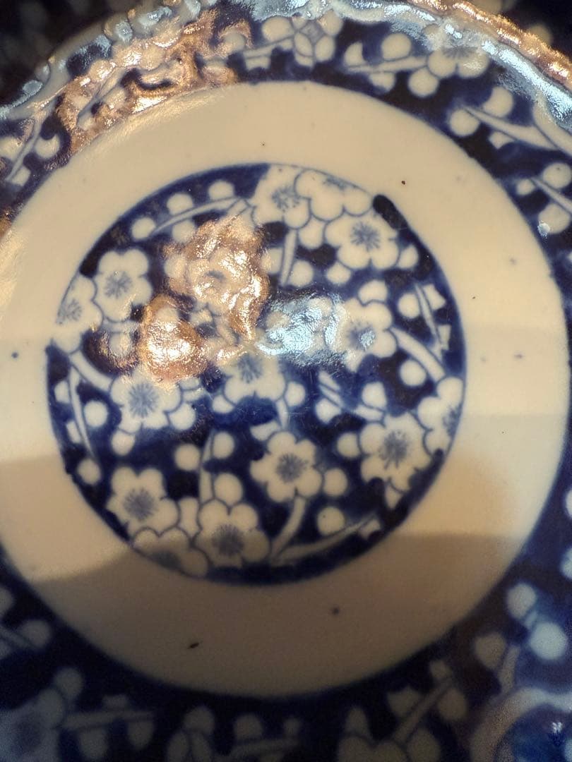 梅模様　大皿・中皿セット