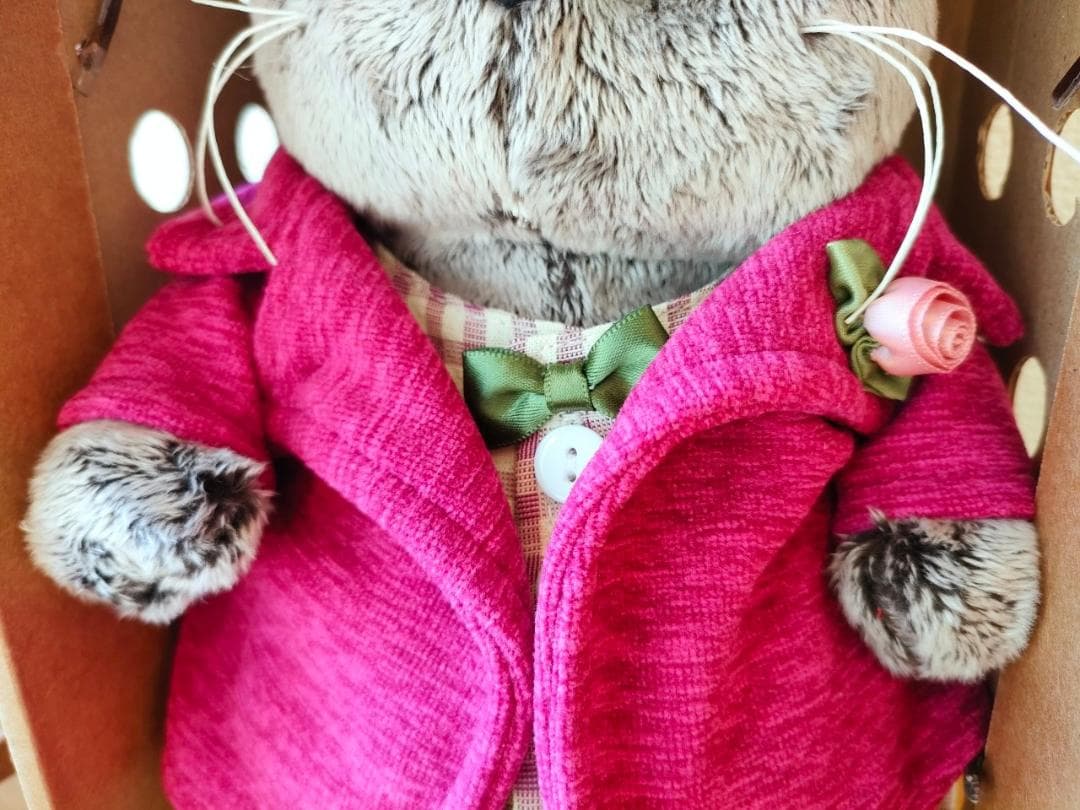 【BBB101】22cm ブディーバーサ ぬいぐるみ バーシック　蝶ネクタイ