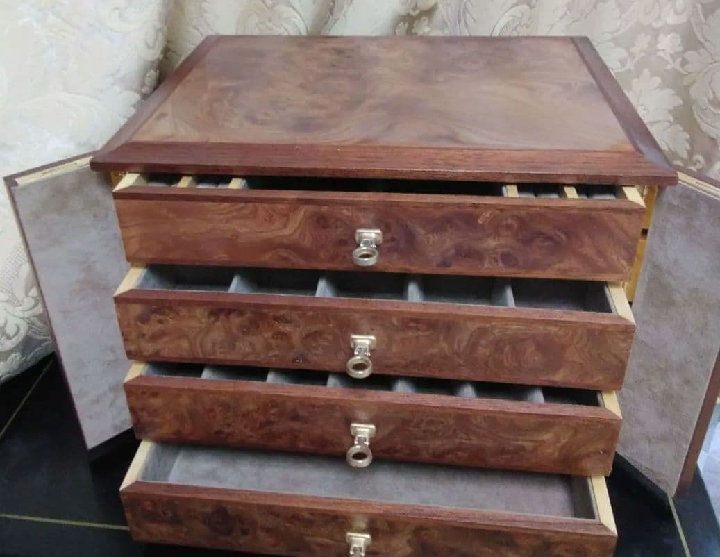 オーダー宝石　ジュエリーボックス　かりん　木箱 期間限定お値下げ