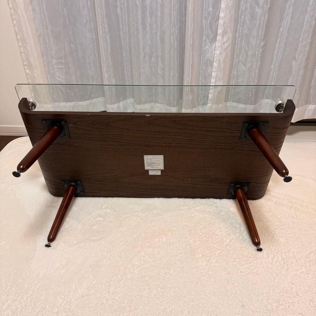 ニトリ センターテーブル ノルディック 強化ガラス ダークブラウン