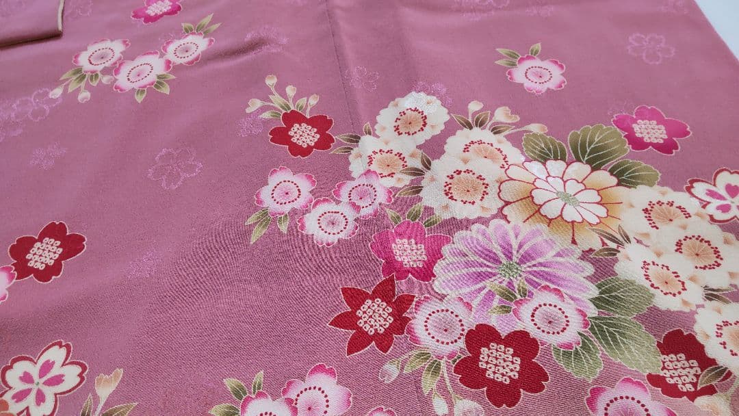 花柄振袖と帯セット