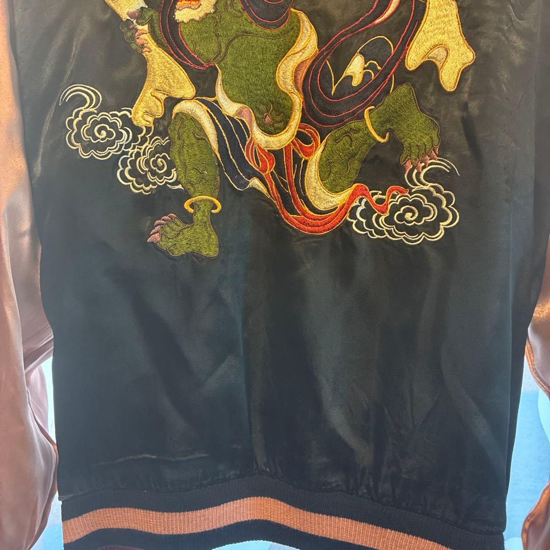 百花繚乱　風神雷神　リバーシブル　スカジャン　L