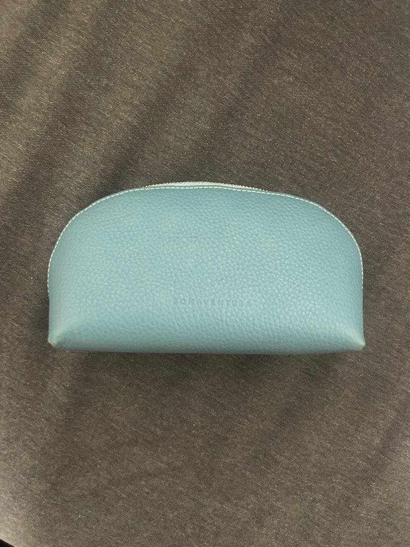 BONAVENTURA ブルーシアン コスメティックポーチ シュリンクレザー