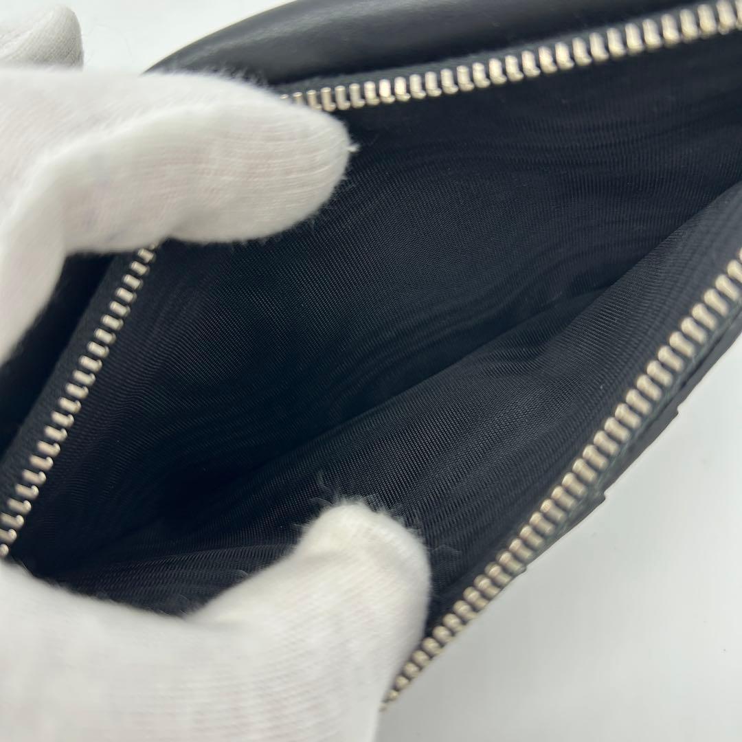 【美品】サンローラン 長財布 黒 クロコ型押し レザー ロゴ刻印