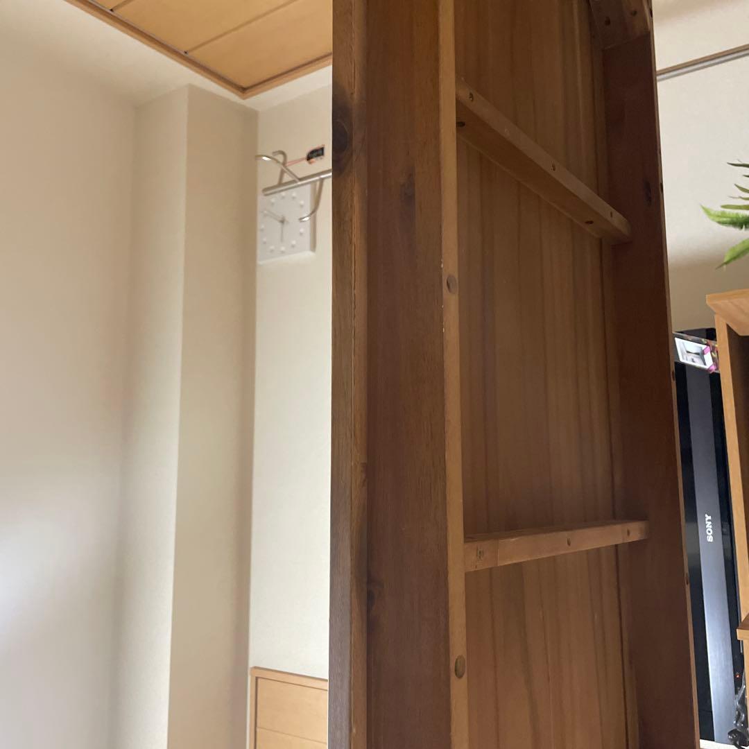 ブラウン木製ローテーブル　110×55×37