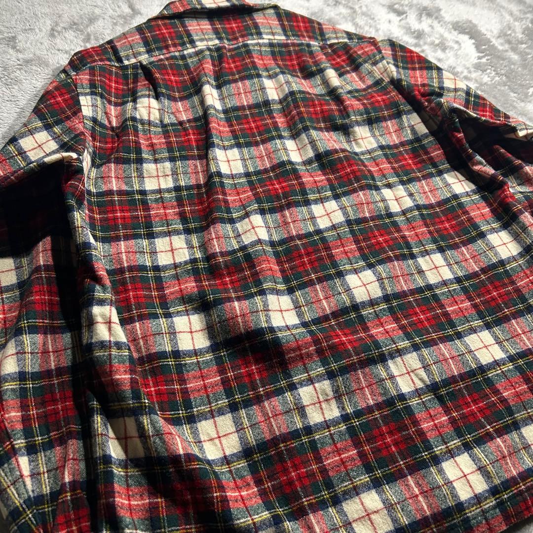 古*J様 70s USA製 vintage ウールチェックボードシャツ 開襟 フ