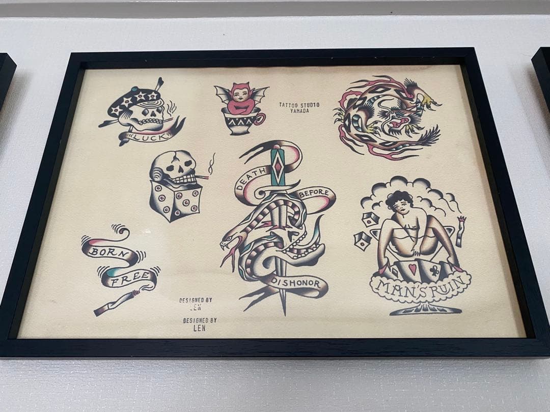 山*田様 タトゥーフラッシュ　4点セット　額付 オモシーチャンネル　山田レン