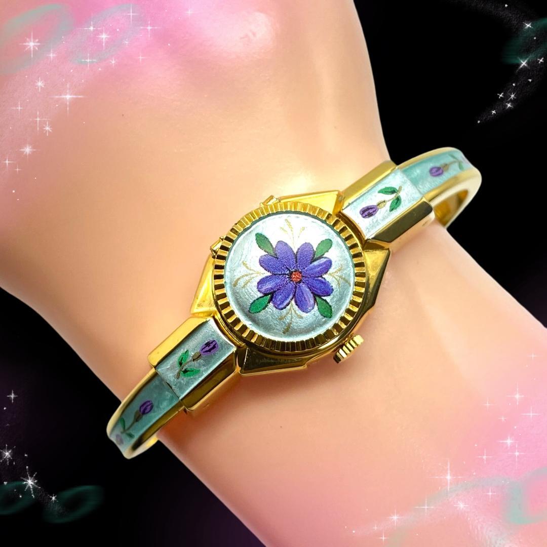 《美品 稼働品》 ビーウオッチ レディース腕時計 バングルウォッチ クオーツ