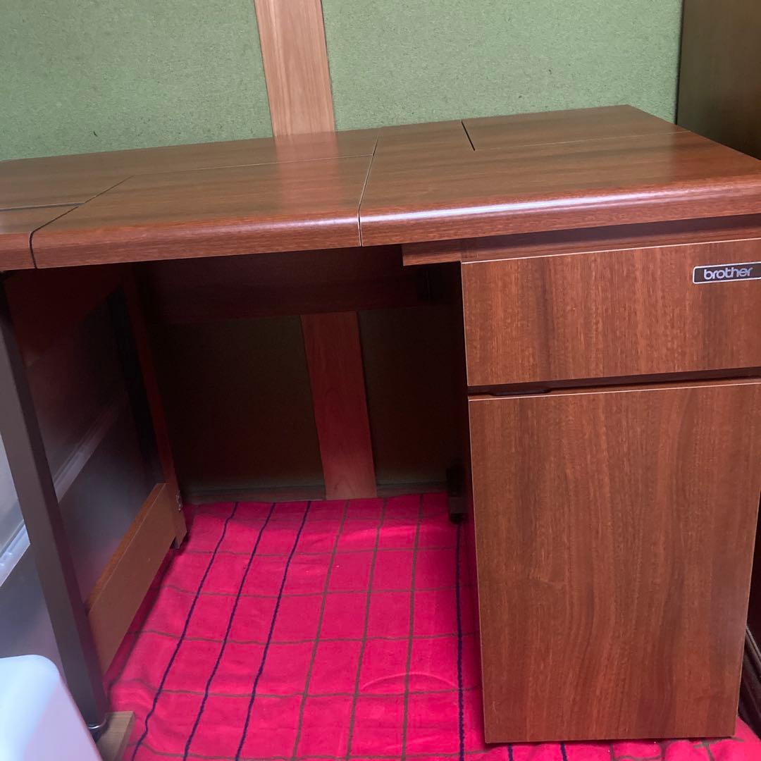 ブラザー brother ミシン台 コンパクト キャビネット 昭和 レトロ 木製