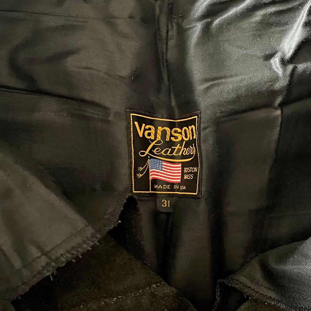 名品 90's VANSON Leathers Pants レザーパンツ 31