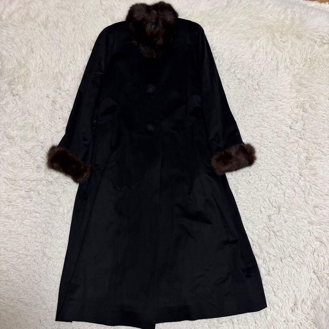 最高級極美品　XLサイズ相当　カシミヤ100% ロシアンセーブル　ピアチェンツァ