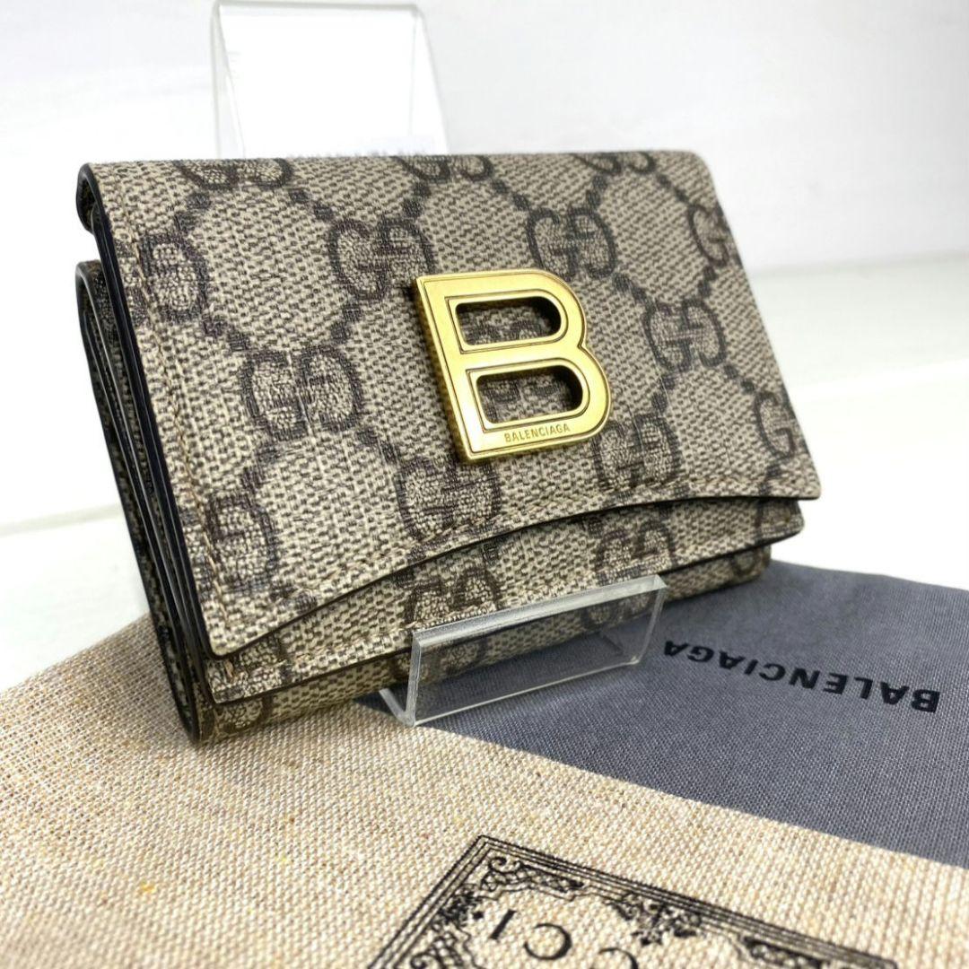 付属品完備✨️未使用級✨️ グッチ バレンシアガ コンパクト 三つ折り財布