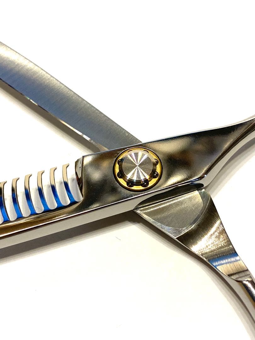 新品 メガネ 6インチ セニングシザー ボールベアリング 理容 美容 鋏 15%