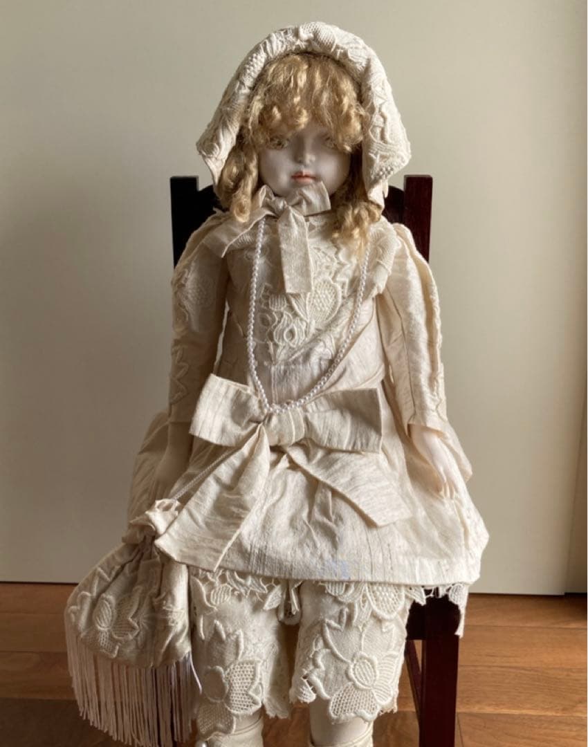 ドール　人形　手作り　椅子　アンティーク