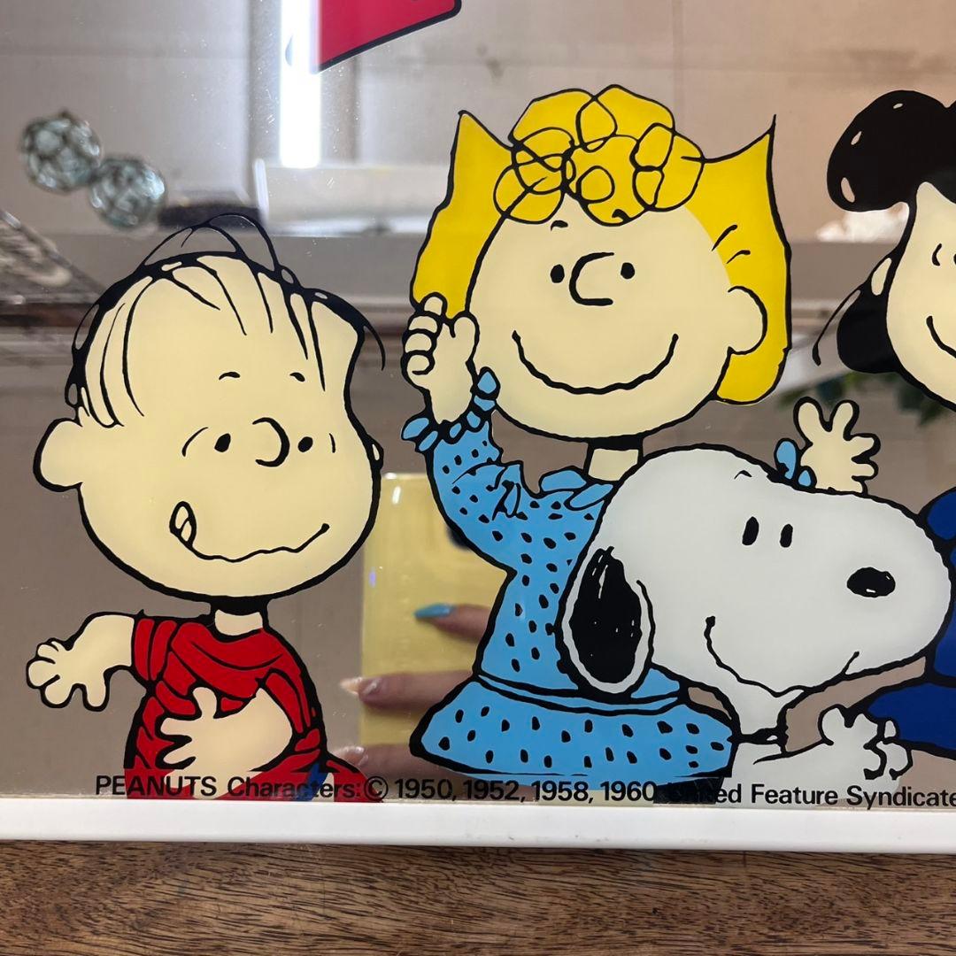 K◇SNOOPY　PEANUT　スヌーピー　ピーナッツ　レトロ　壁掛け鏡　ミラー