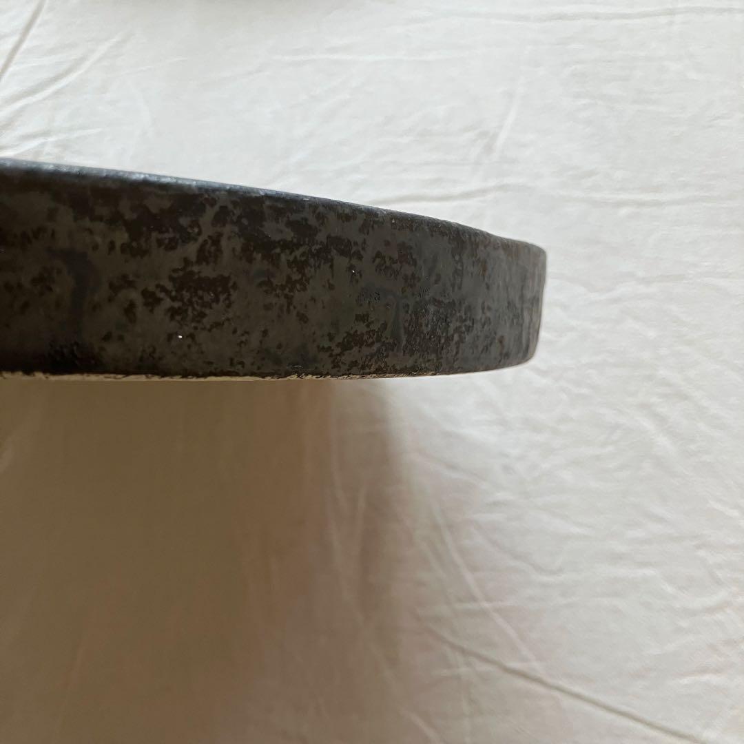 【新品未使用】安福由美子　錆盆皿③　26.5cm