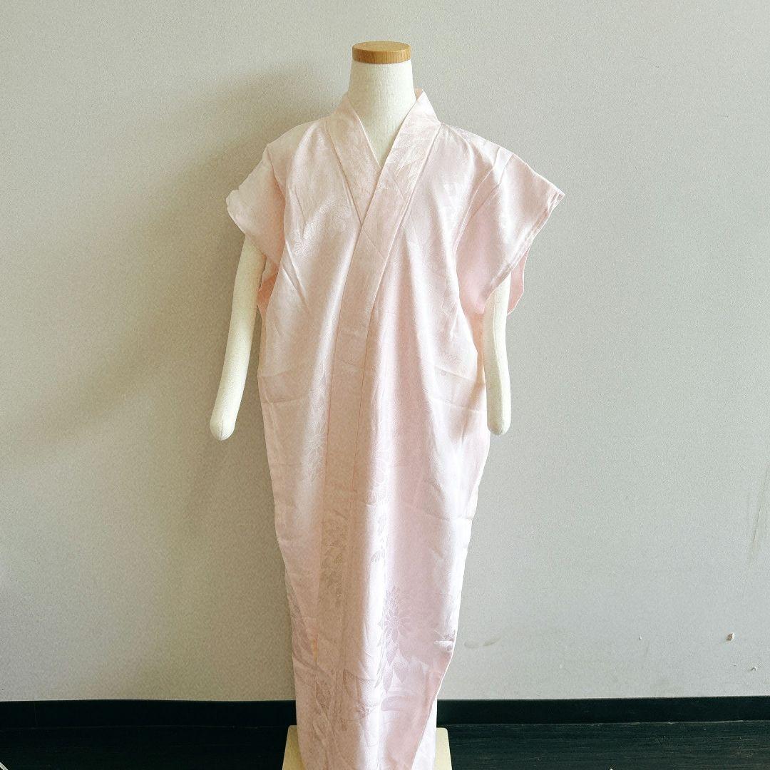 セット七五三7歳女の子長着＆袖なし長襦袢＆袋帯＆草履＆巾着＆小物紺金プリント鼓花