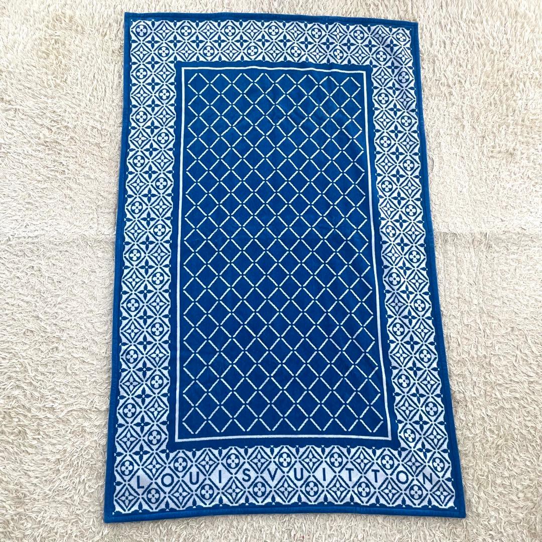 【未使用 保管品】 ルイヴィトン モノグラム フラワータイル 大判 タオル 箱付