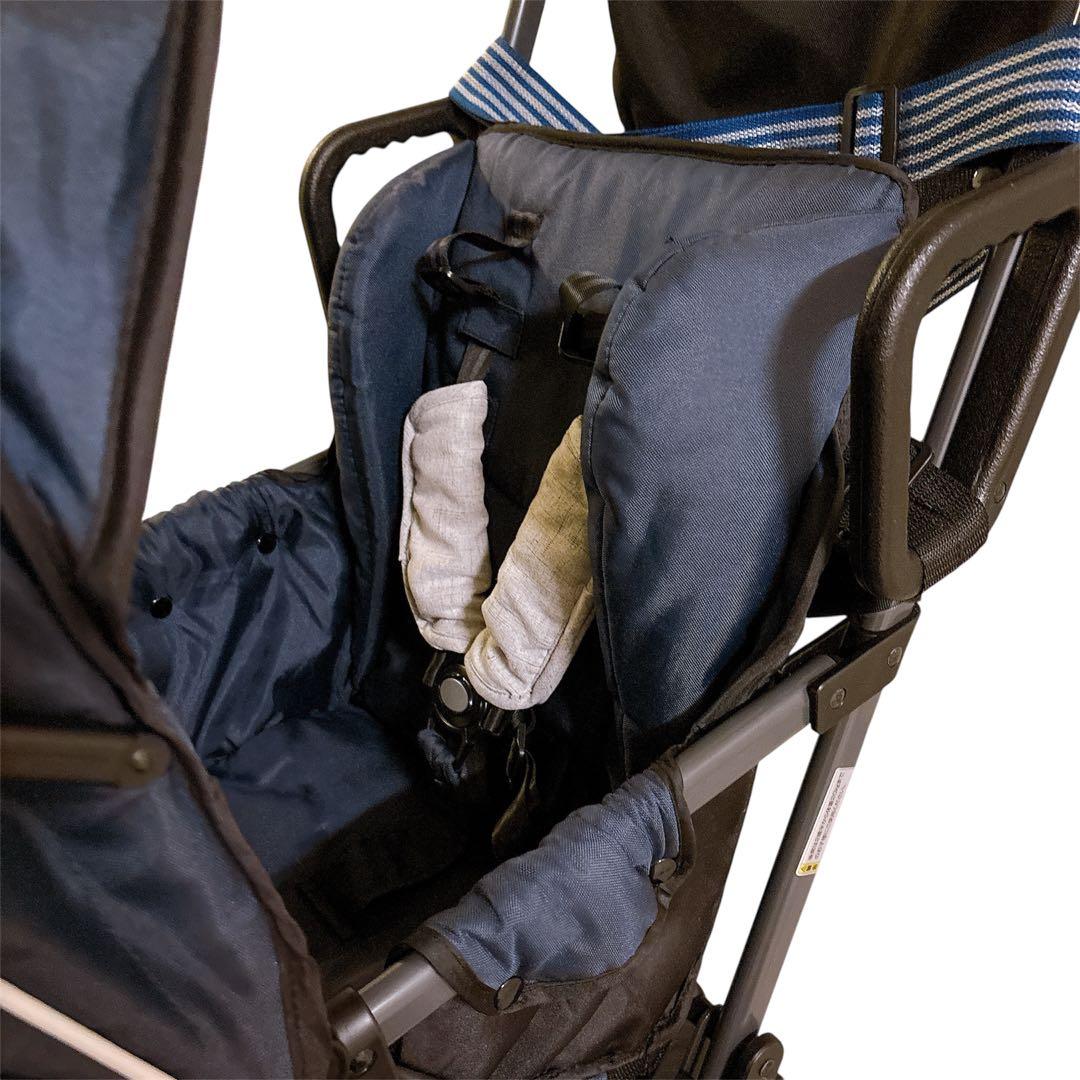 【美品】カトージ 二人乗りベビーカー 二人でゴー リアシート付き　2WAY仕様