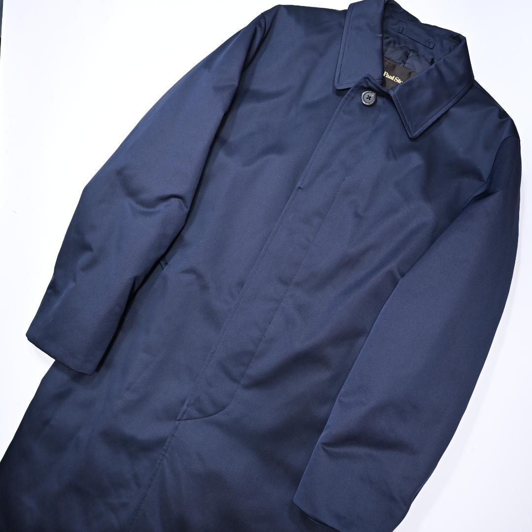 PAUL STUART バルカラーポリダウンコート紺46ポールスチュアート