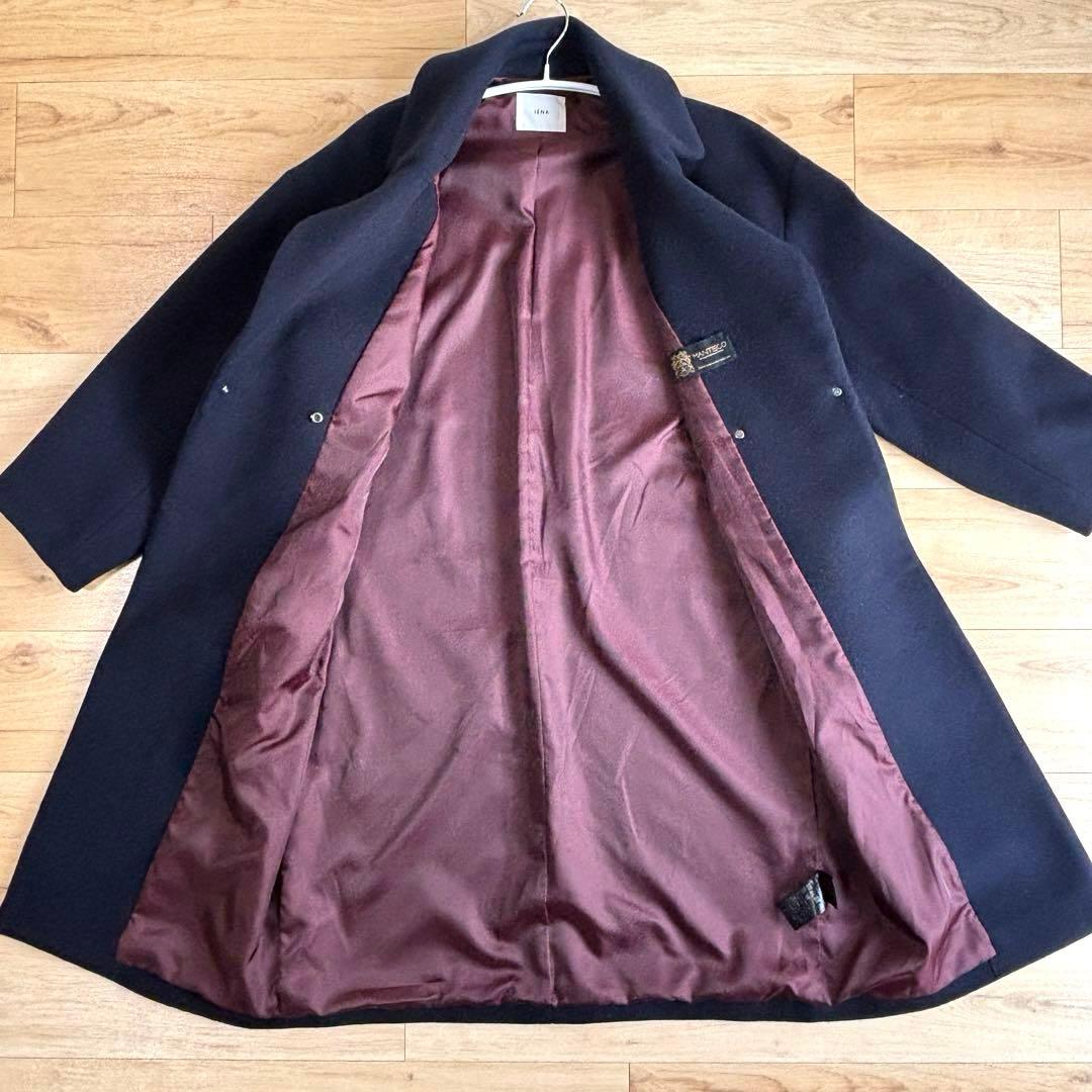 IENA MANTECO生地 オーバーチェストコート ネイビー 38サイズ