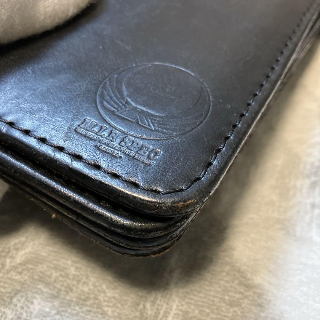 【希少】KADOYA 長財布 バイカーズウォレット チェーン レザー ブラック