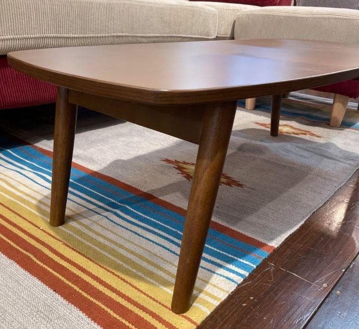 【新品アウトレット】北欧調折れ脚テーブル105cm×45cm ダークブラウン