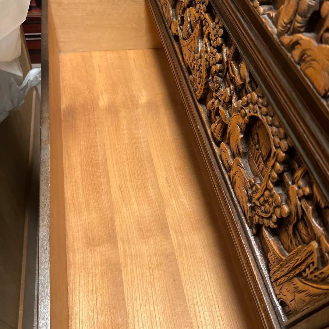 ☆*）様 お値下げです♡アンティーク家具　アジアンスタイル 木製彫刻家具 5段