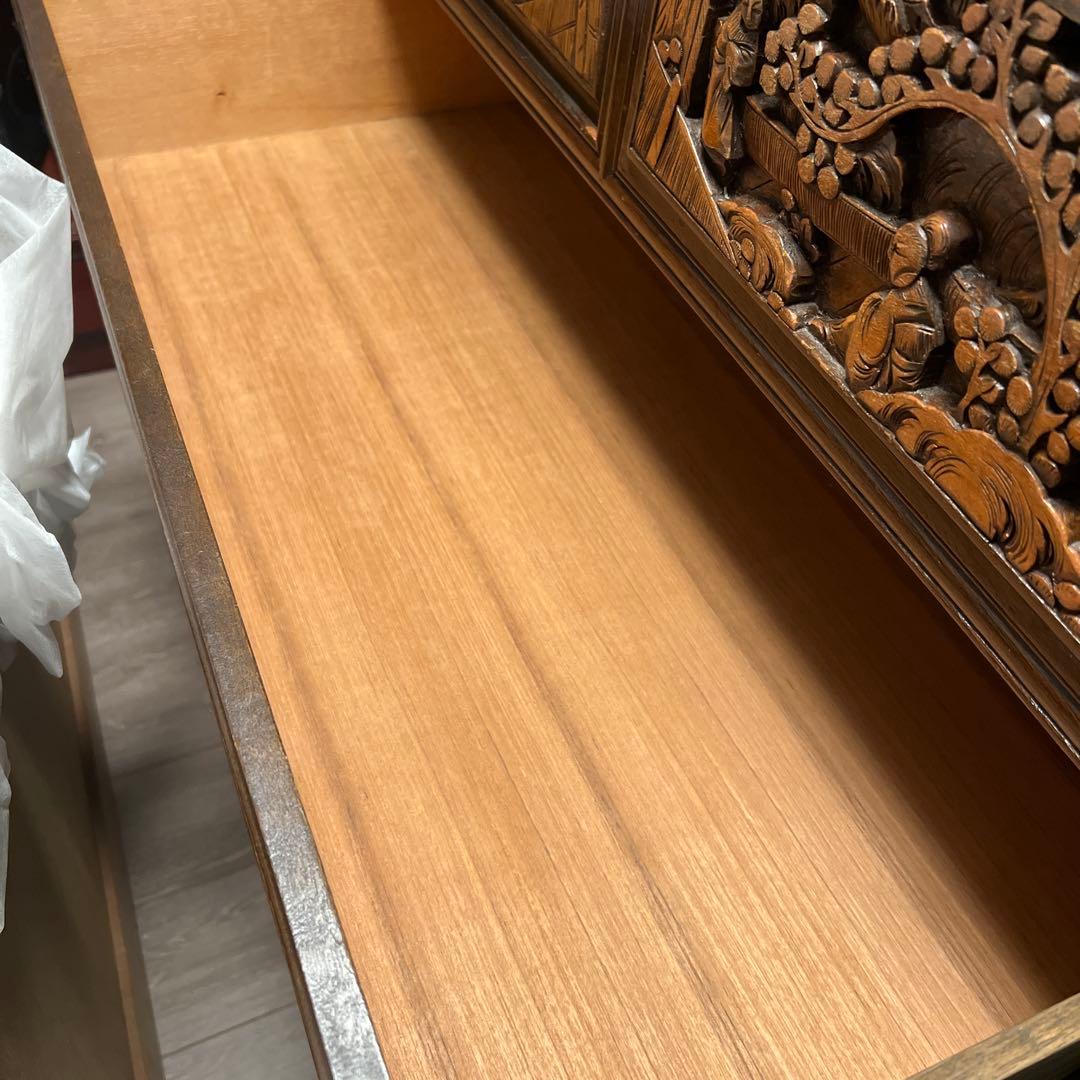 ☆*）様 お値下げです♡アンティーク家具　アジアンスタイル 木製彫刻家具 5段