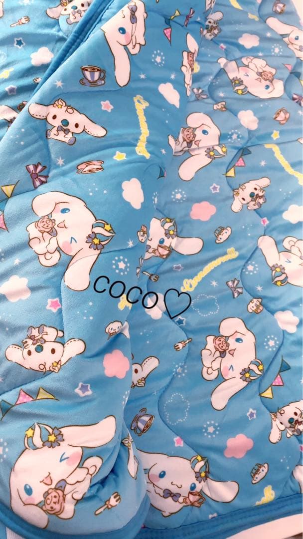 シナモロール　寝具　３点セット（ダブル 敷パッド・枕パッド２枚）サンリオ