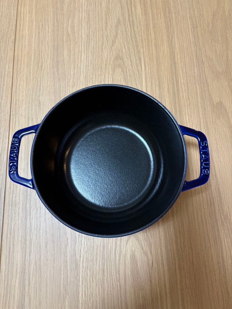 【新品未使用品】staub ワナベS 16cm スノーフレーク グランブルー