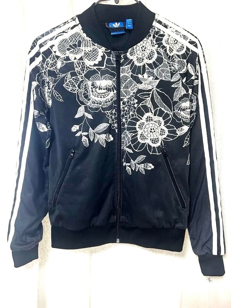 adidas 花柄刺繍 ジャージ M（希少）