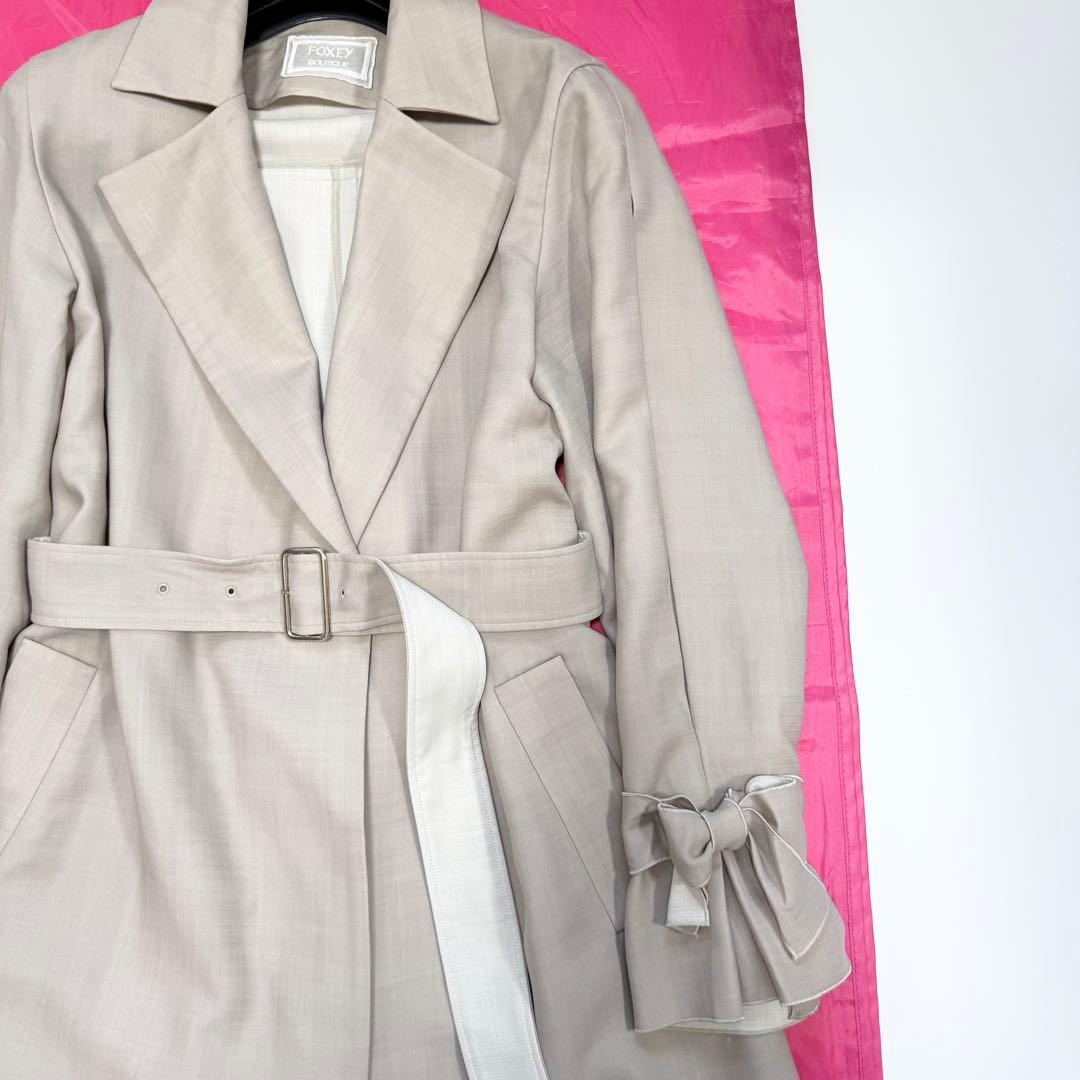 【美品✨】完売 17万 フォクシー Grace スプリングコート ベージュ 38