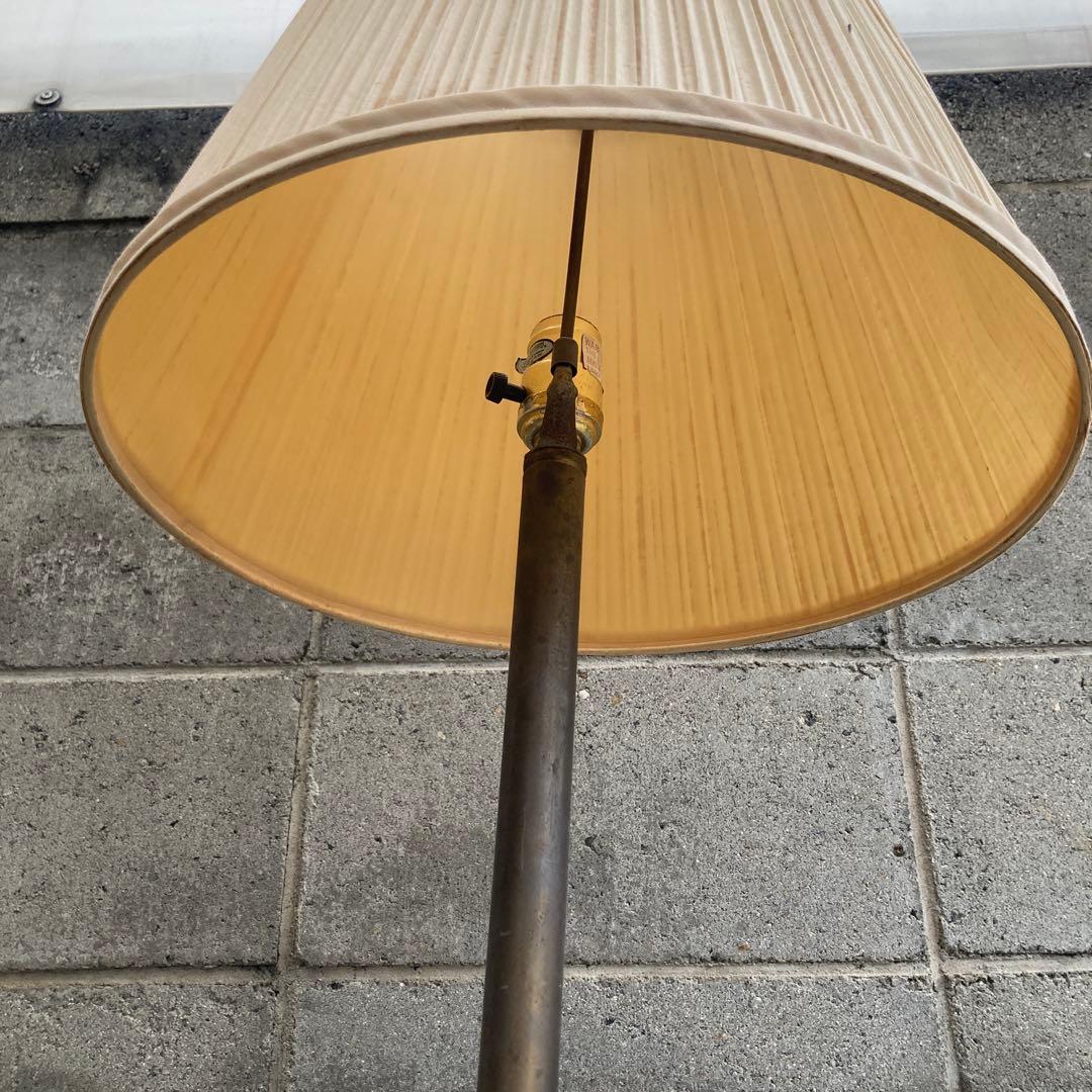 テーブル付きフロアスタンド 米軍払下げ家具 ブラウン