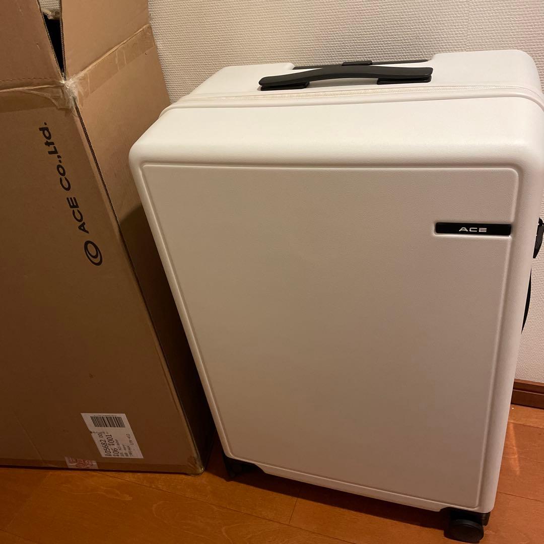 【新品】ACE スーツケース　ベベル　63L ホワイト　軽量