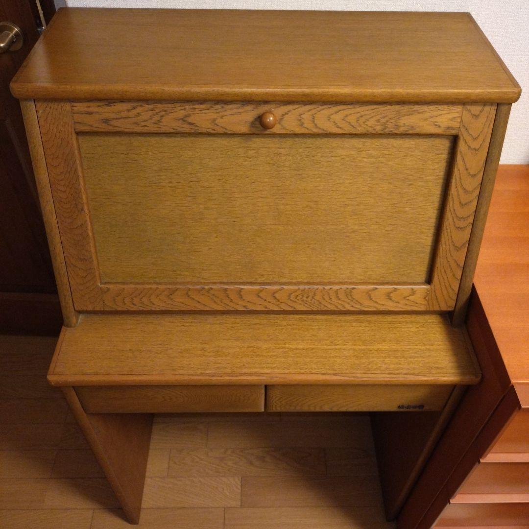 浜本工芸 木製 ライティングビューロー ライティングデスク 引出付き 学習机 机