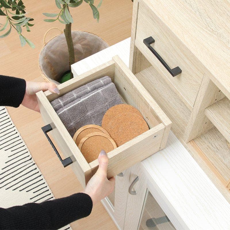 カウンター上収納ラック 幅80cm オーク [5116]