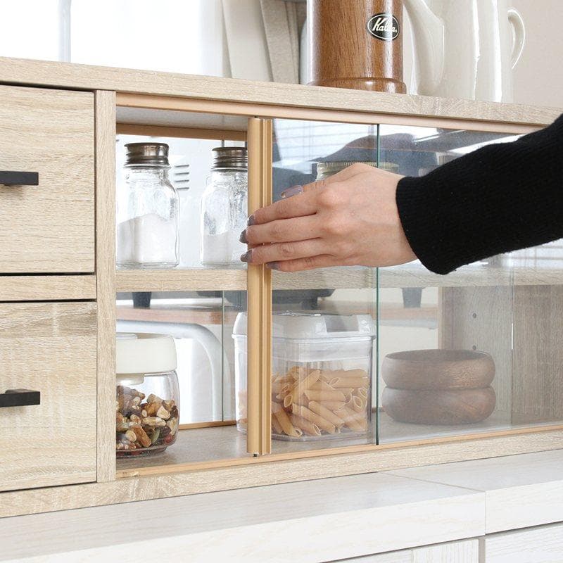 カウンター上収納ラック 幅80cm オーク [5116]