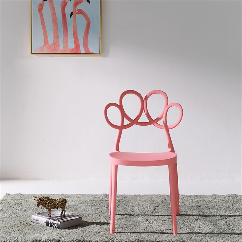 在庫一掃新品未使用ダイニングチェア 椅子4脚セット（黒・ピンク・ホワイト選択可)