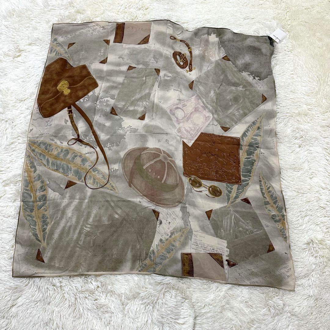 新年スペシャル出品90s未使用タグ付ラルフローレン シルクスカーフ　良柄