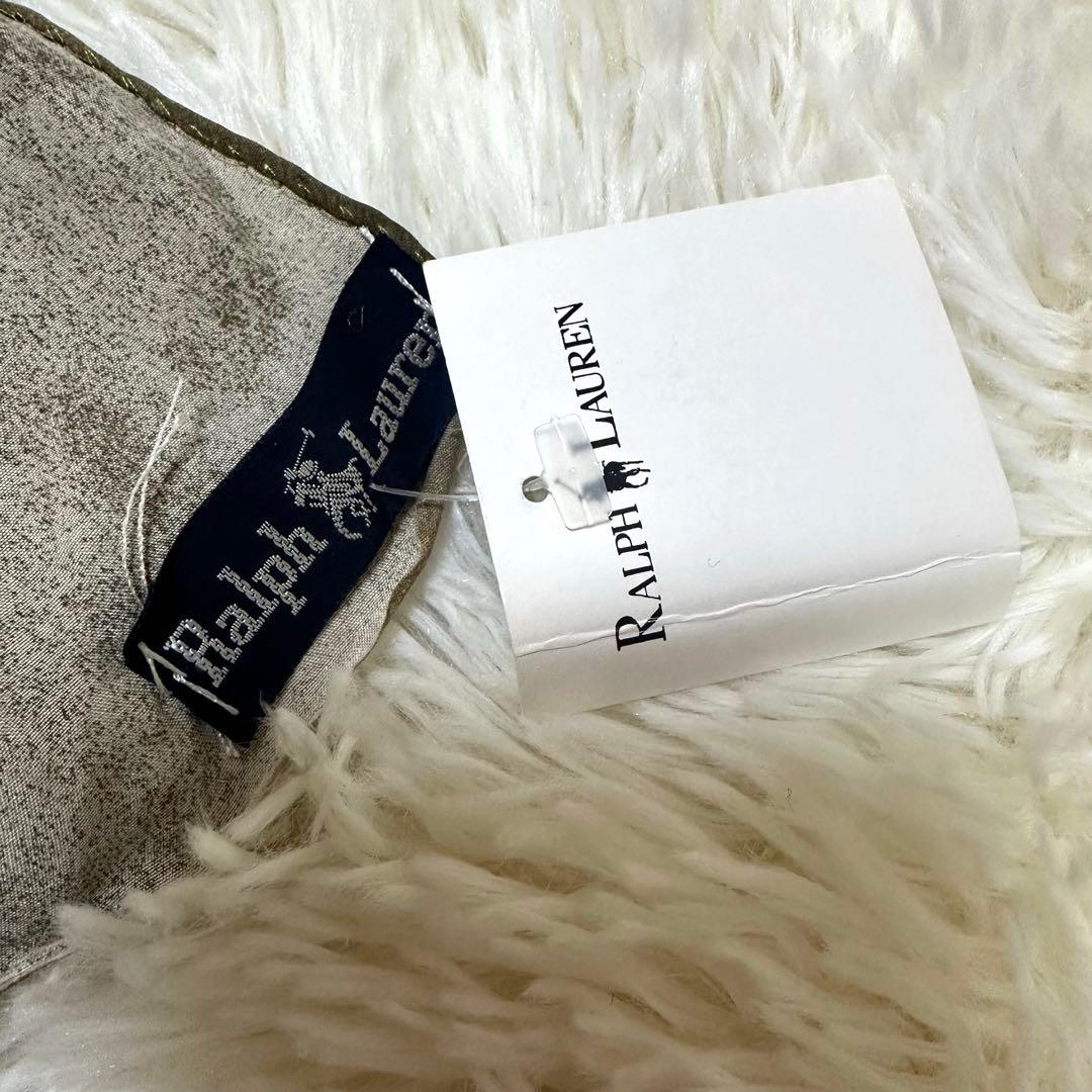 新年スペシャル出品90s未使用タグ付ラルフローレン シルクスカーフ　良柄