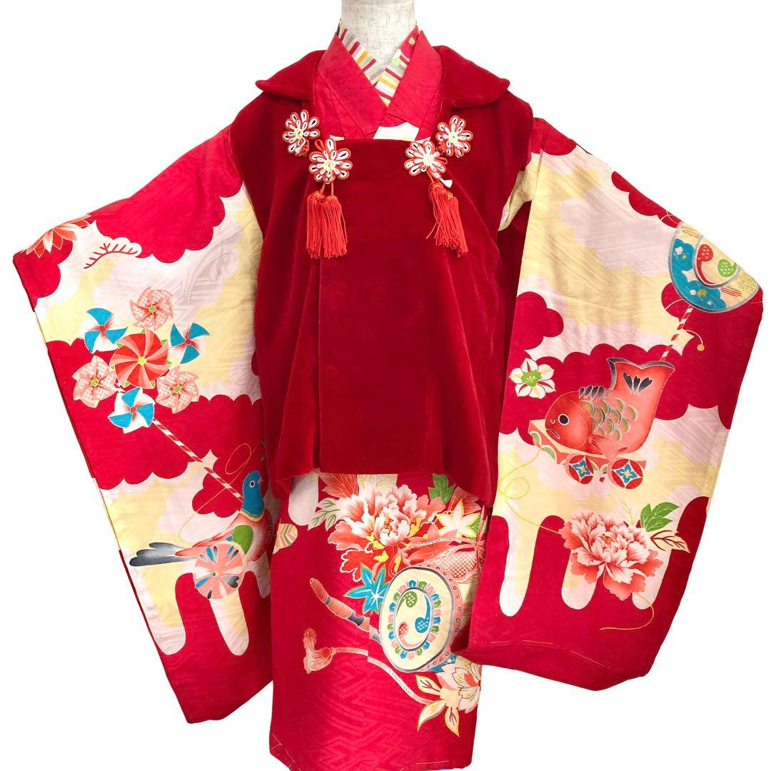 アンティーク 3歳 女の子 子供着物 七五三 アンティーク着物 NO