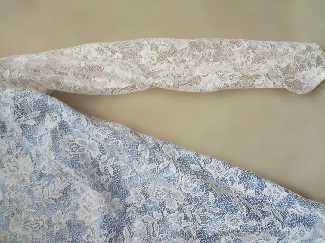 フラメンコドレス ライトブルー レース