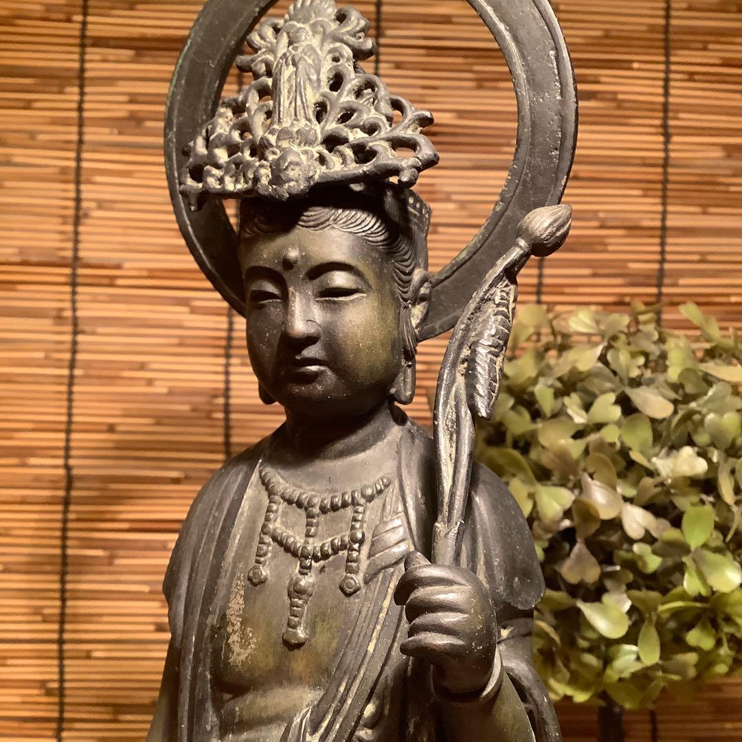 大正期「聖観世音菩薩」観音経・六観音・般若心経・功徳・慈悲・寺院仏閣祀り・古銅