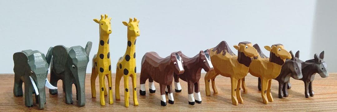 ドイツ製 ヴェルナー工房 Werner Wノアの方舟 木製 動物 置物 人形