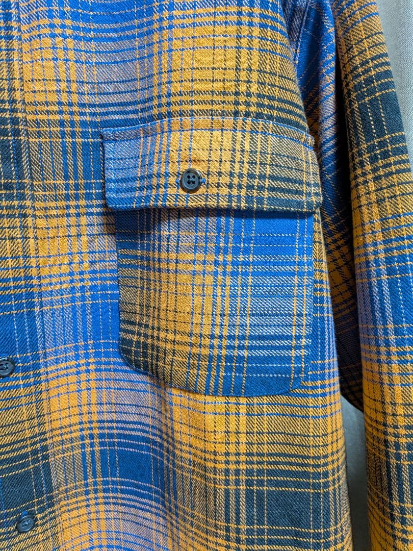 Prentiss プレンティス 別注 ヘビー ネルチェックシャツ オレンジ