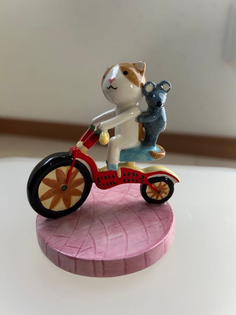 陶器製 猫とねずみの置物９個＋おまけ１個 ベルメゾン