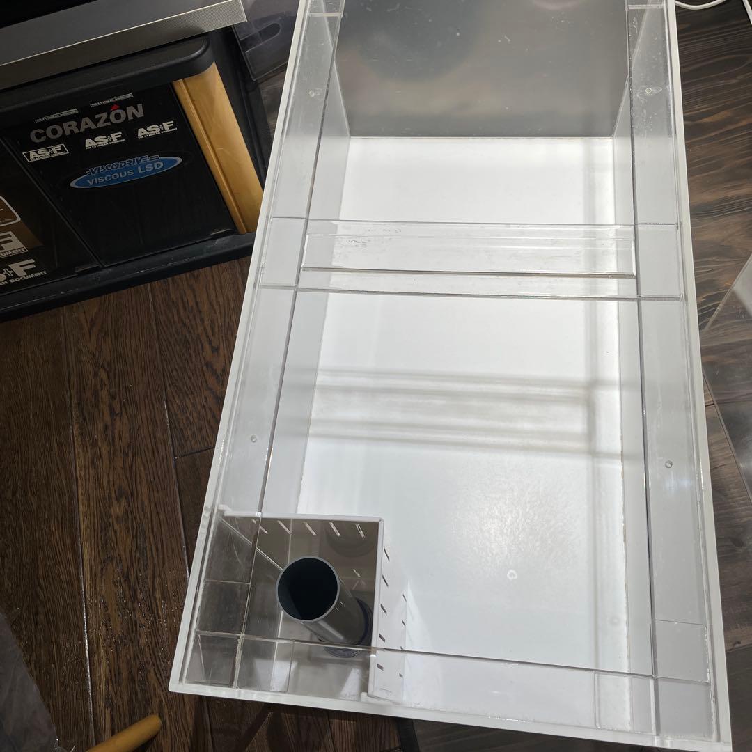 オーバーフロー水槽 アクリル製 透明　リフジュウム水槽セット