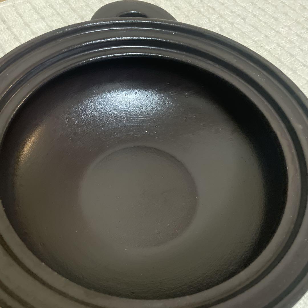 【新品】長谷園　IH対応　ヘルシー蒸し鍋 黒